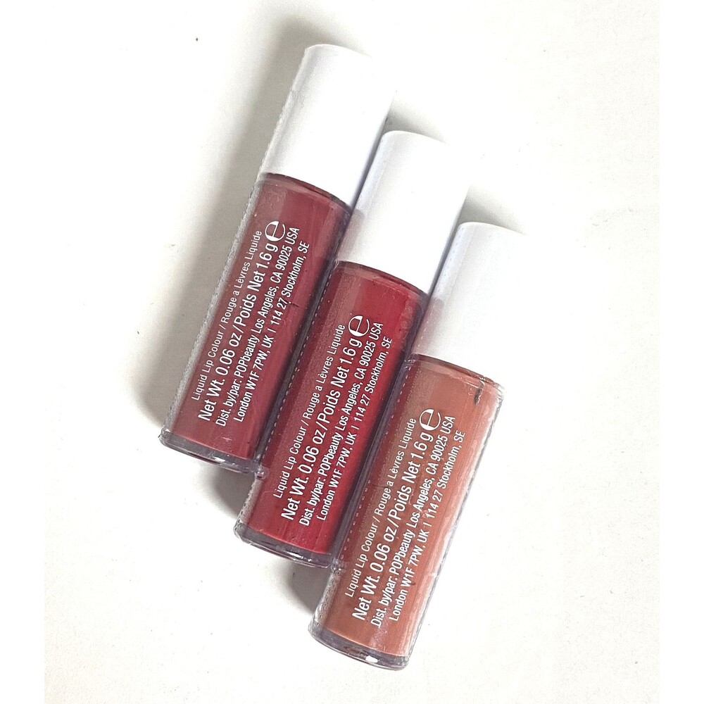 Pop Beauty Lot of 3 Permanent Pout Lip Color Rose / Berry / Blush New Sealed - Picture 3 of 5